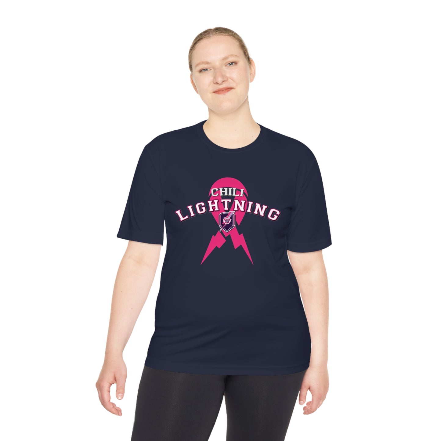 Adult Lightning Breast Cancer Awareness Unisex Competitor Tee
