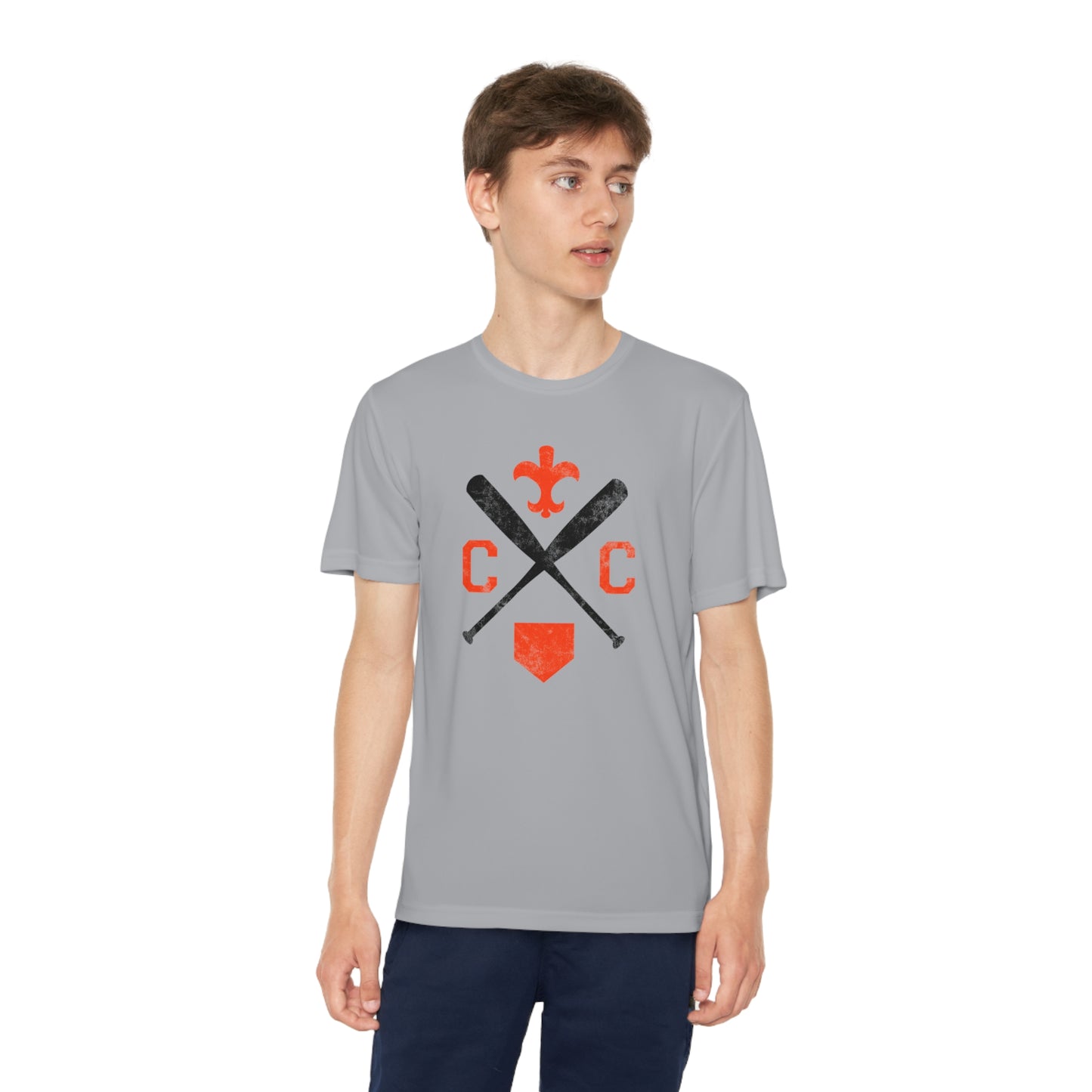 Saints Light Crossed-Up Youth Unisex Competitor Tee