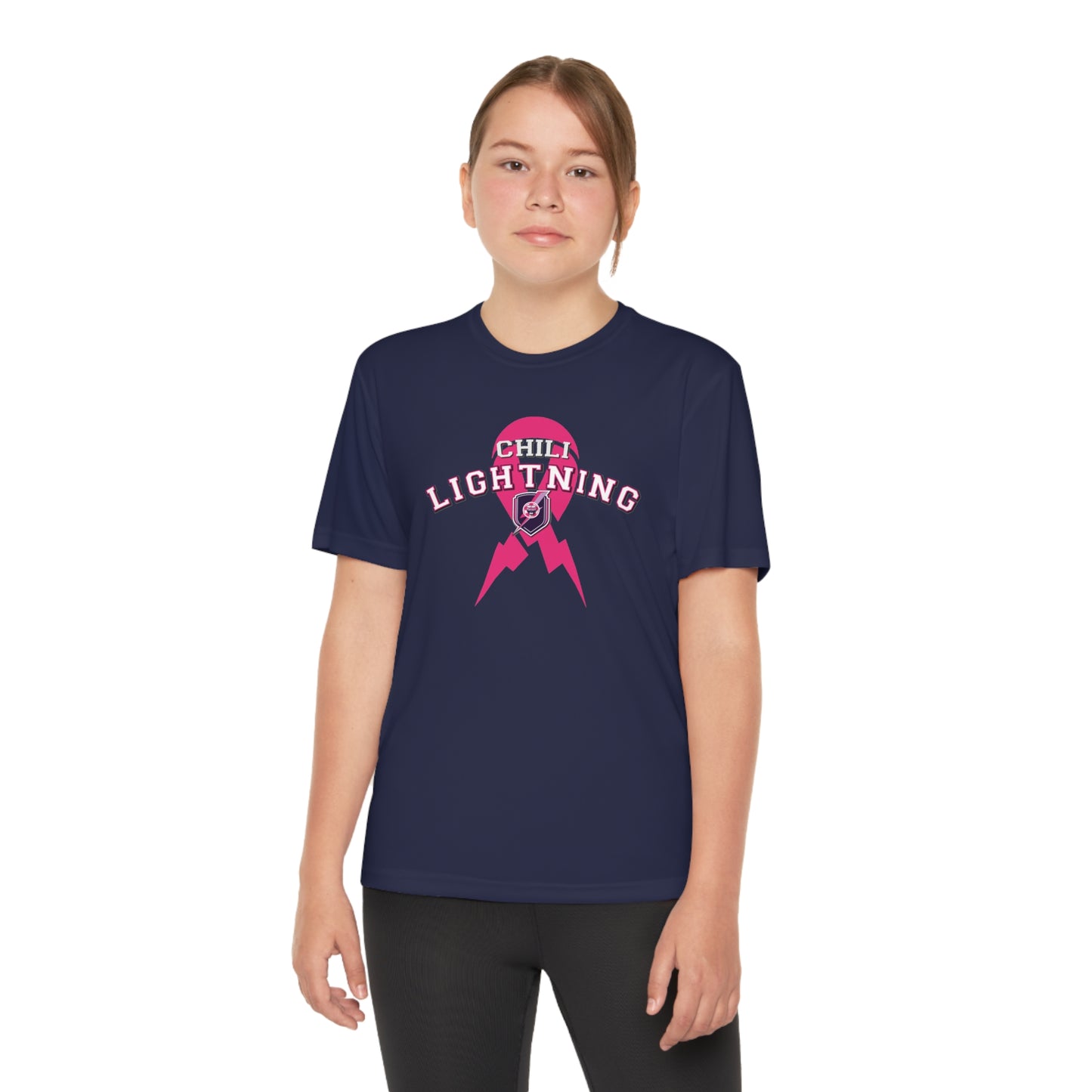 Youth Lightning Breast Cancer Awareness Competitor Tee