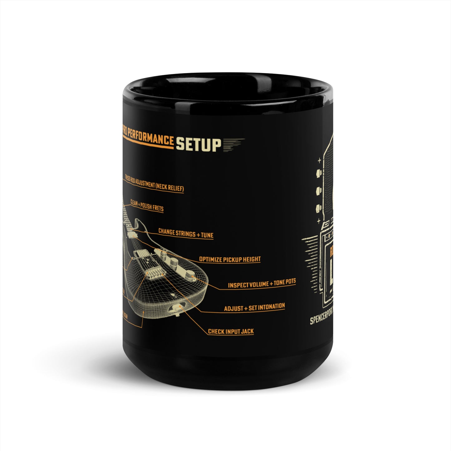 RNR Lion Pro Performance Black Glossy Mug