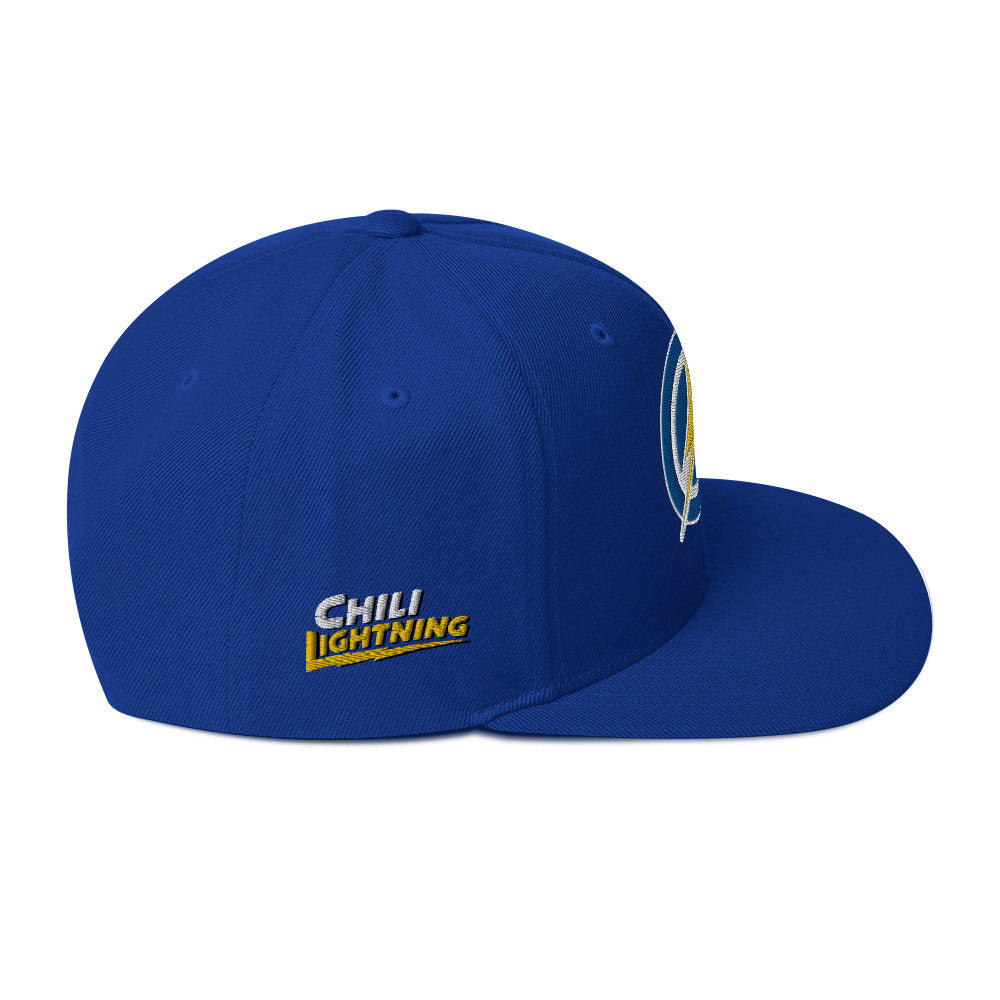 Blue Lightning Snapback Hat