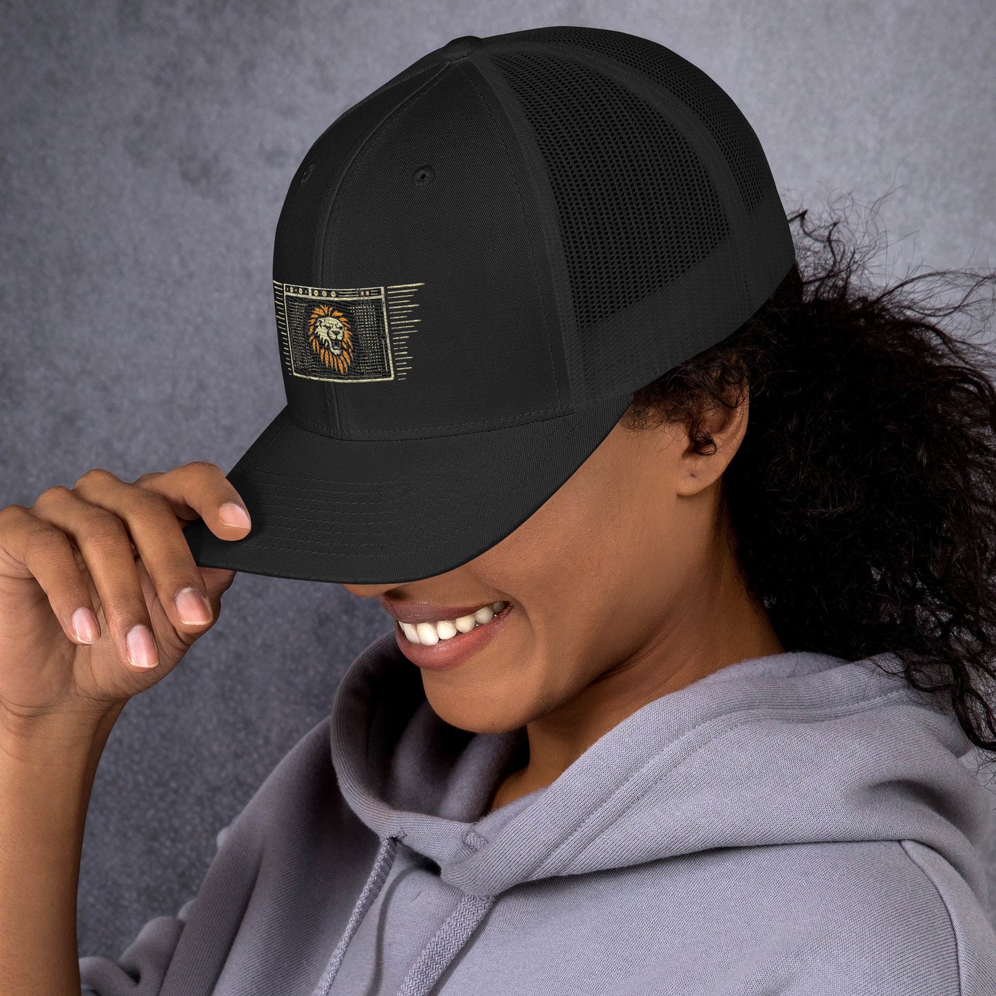 Rock N Roll Lion Guitar Lab Trucker Cap