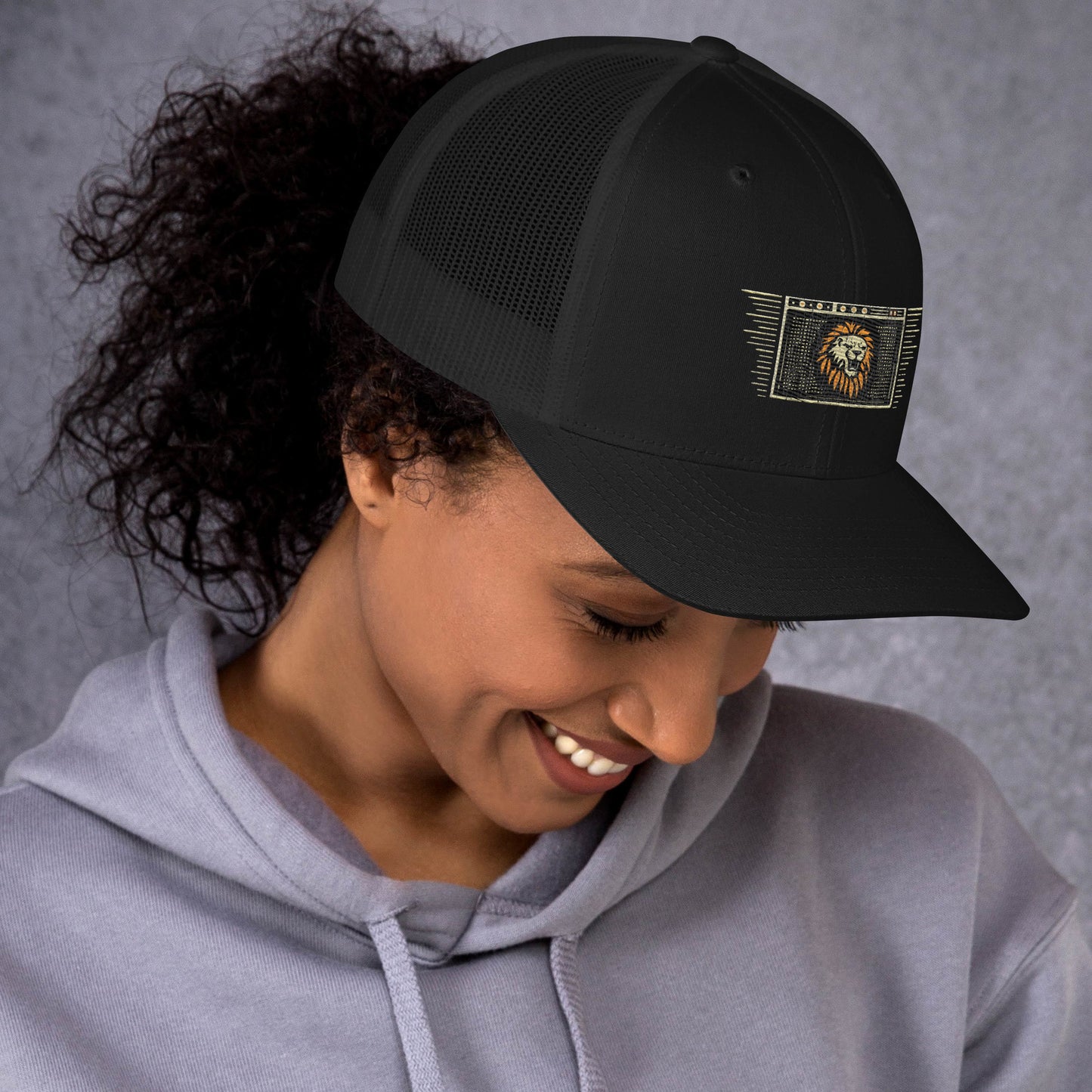 Rock N Roll Lion Guitar Lab Trucker Cap