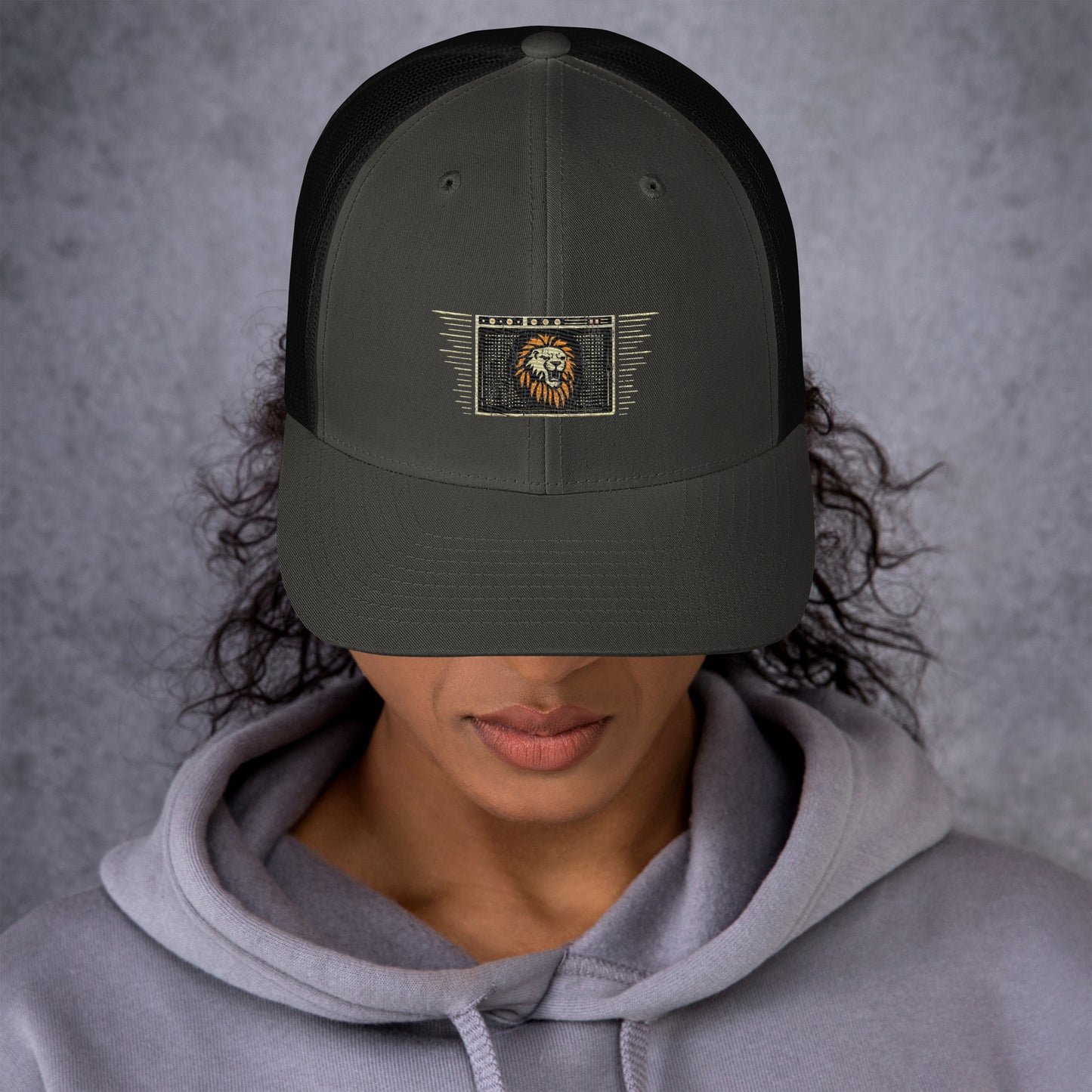 Rock N Roll Lion Guitar Lab Trucker Cap