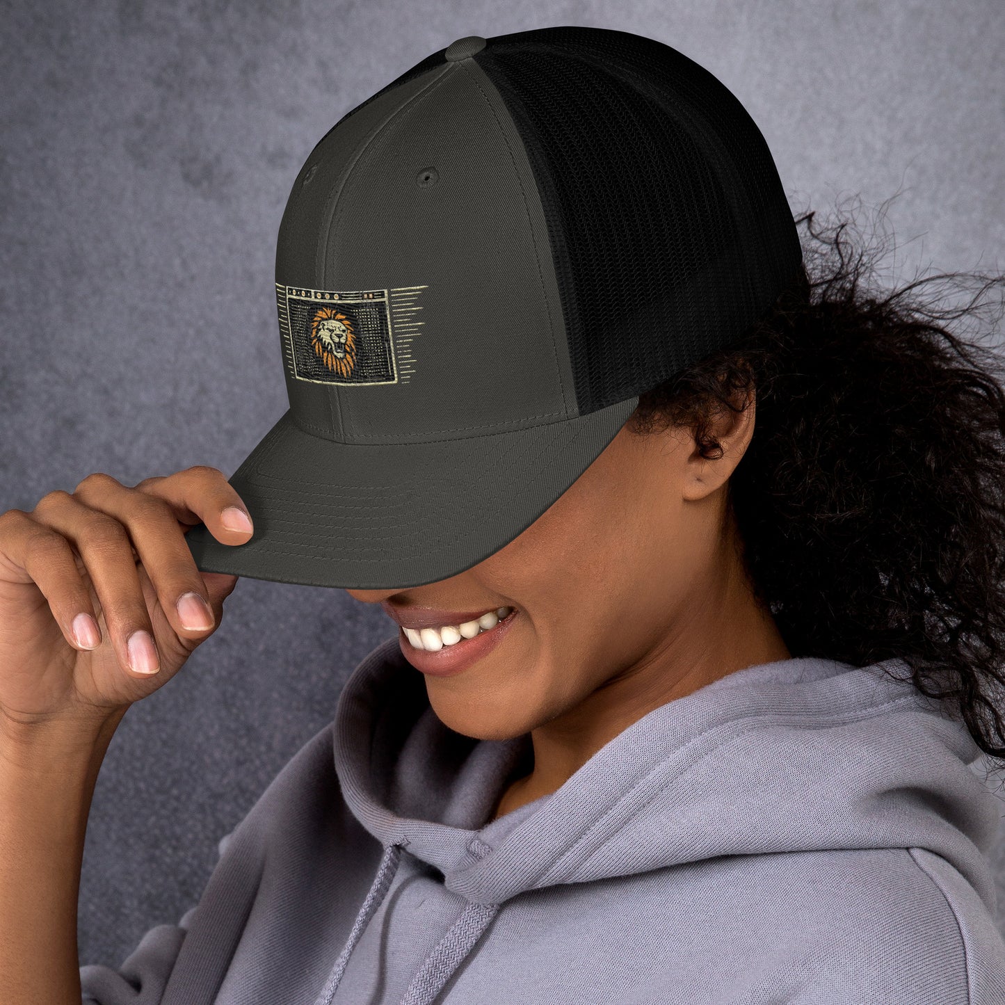 Rock N Roll Lion Guitar Lab Trucker Cap