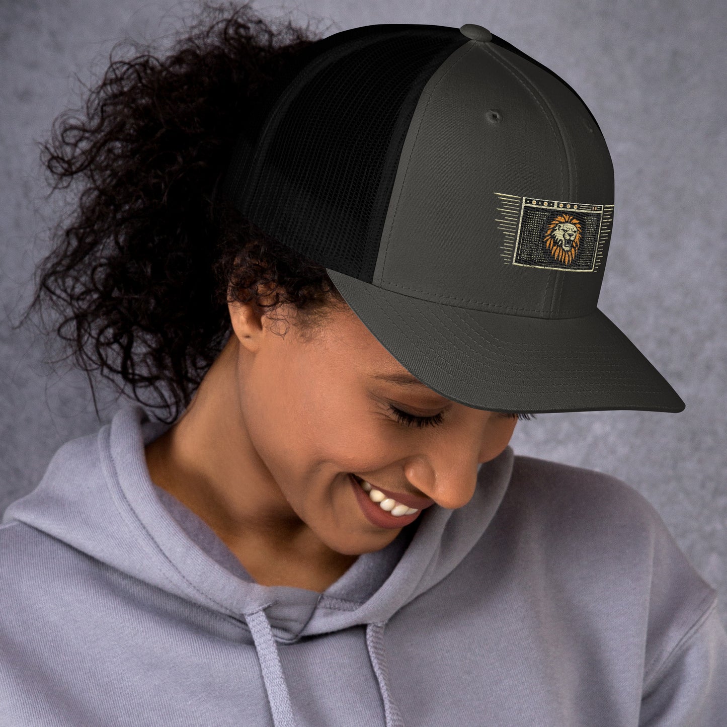 Rock N Roll Lion Guitar Lab Trucker Cap
