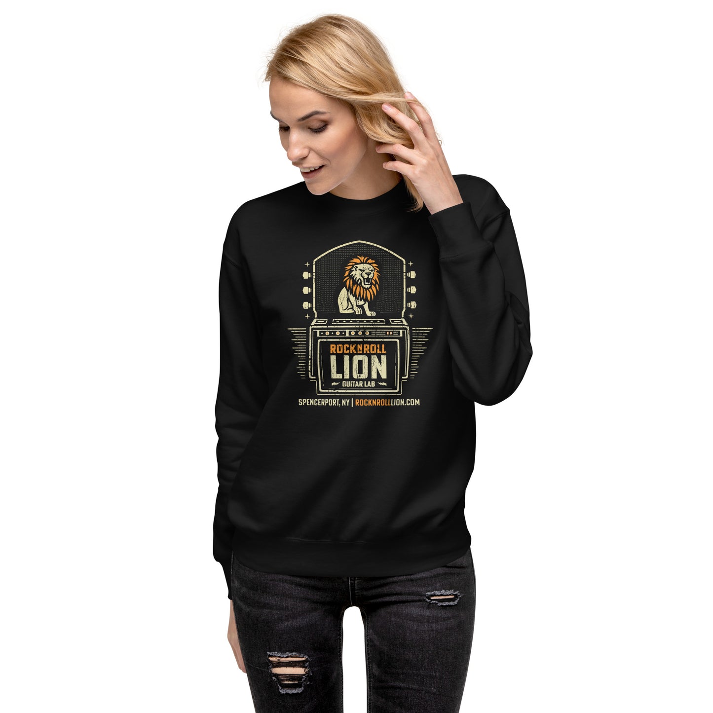 Rock N Roll Lion Unisex Premium Sweatshirt