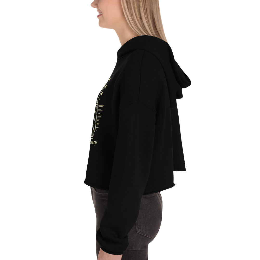 Rock N Roll Lion Crop Hoodie