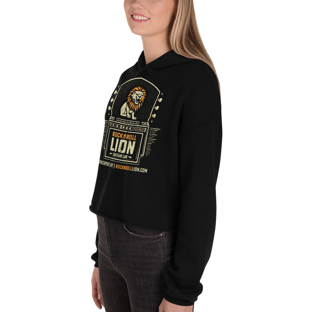 Rock N Roll Lion Crop Hoodie