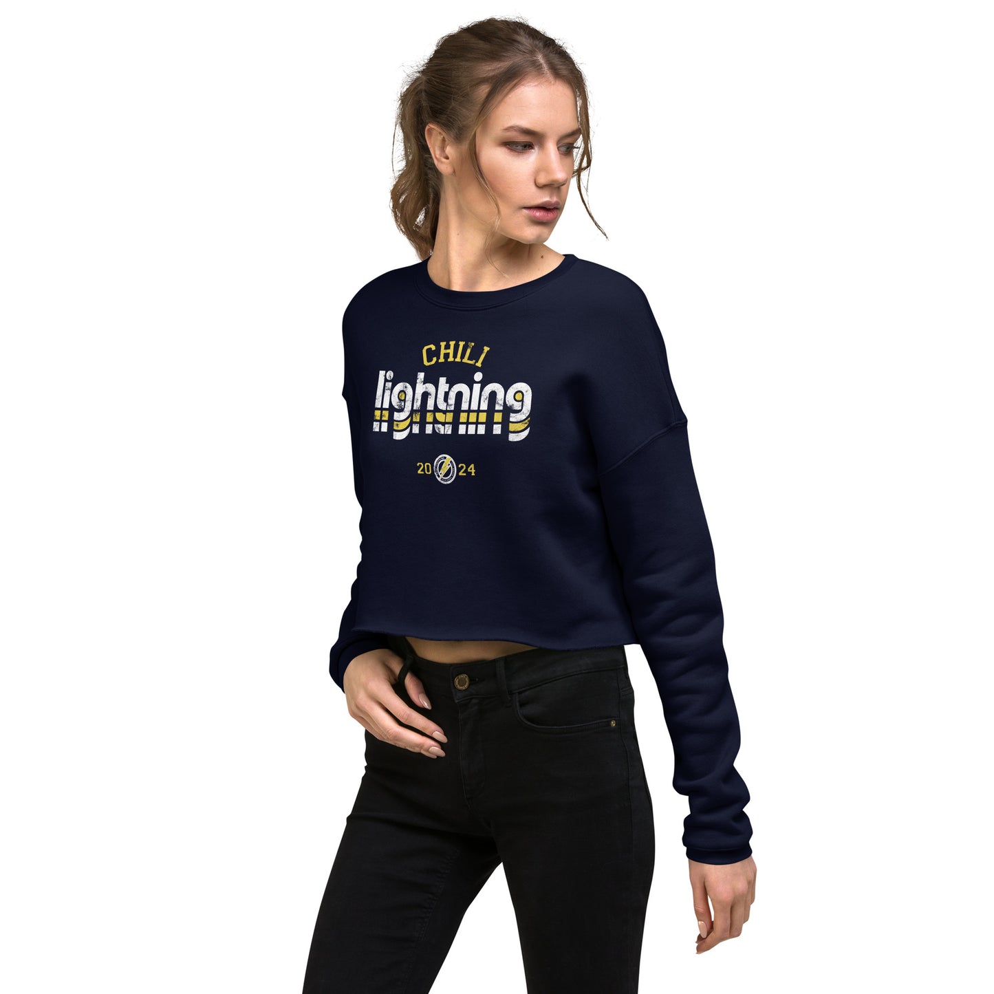 Retro Lightning Crop Sweatshirt