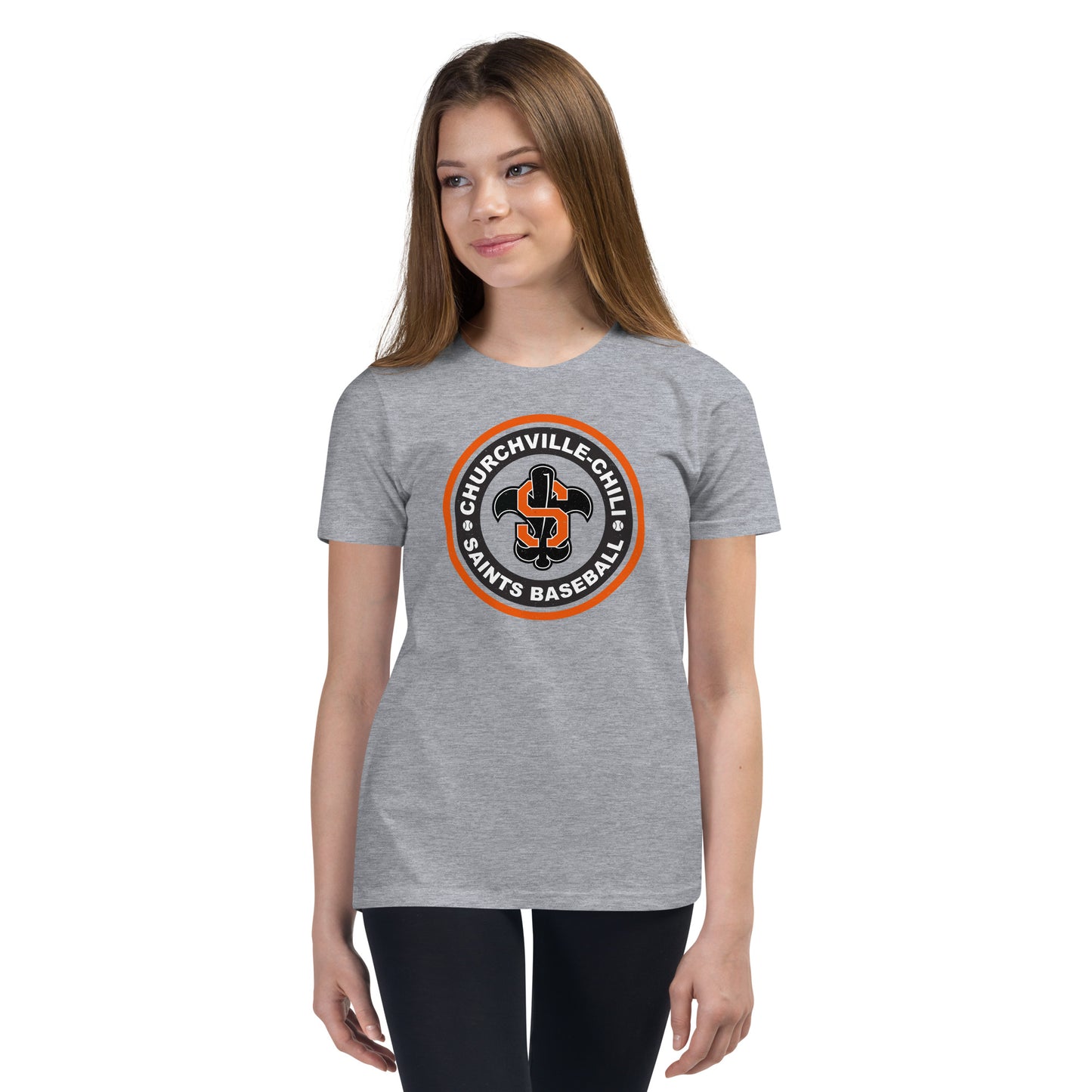 Saints Circle Logo Youth Unisex Short Sleeve T-Shirt