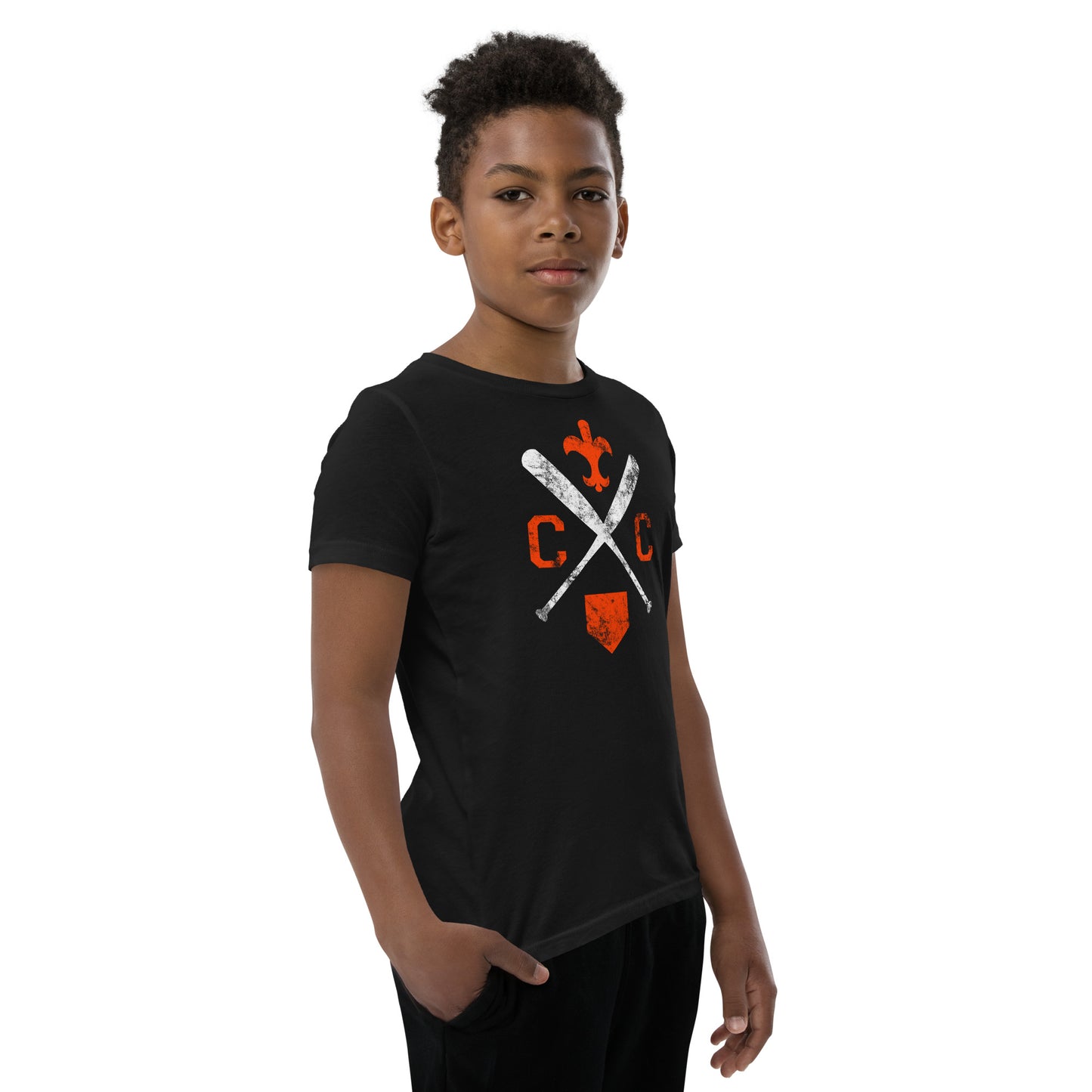 Saints Crossed-Up Youth Unisex Short Sleeve T-Shirt