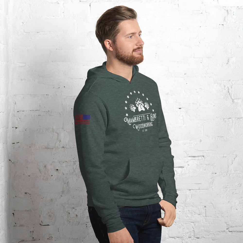 Mambretti & Sons White Logo Unisex hoodie