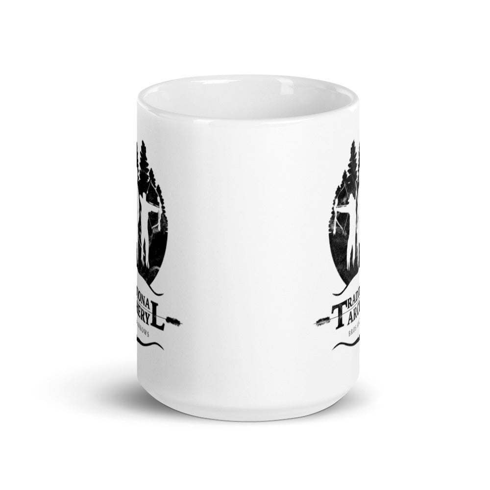 Bros and Arrows White glossy mug