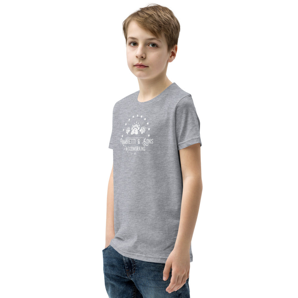 Mambretti & Sons White Logo Youth Short Sleeve T-Shirt