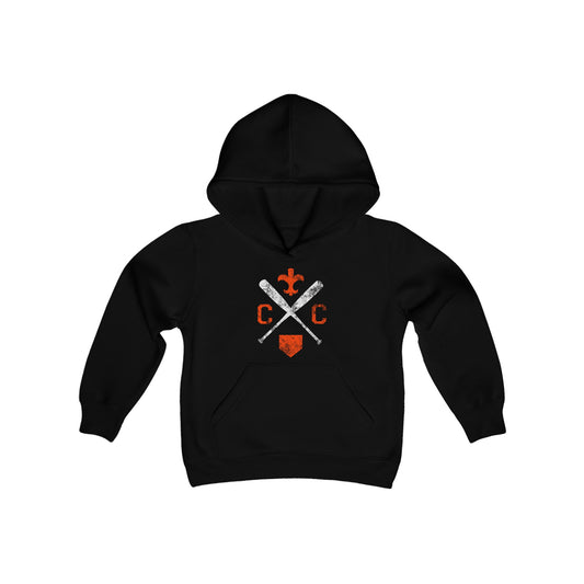 Saints Crossed-Up Youth Unisex Heavy Blend Hooded Sweatshirt