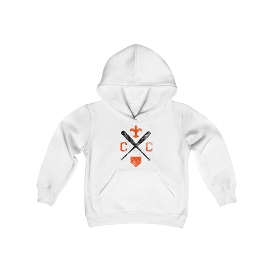 Saints Light Crossed-Up Youth Unisex Heavy Blend Hooded Sweatshirt