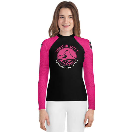 Shogun West Pink Youth Rash Guard