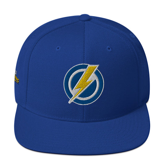 Blue Lightning Snapback Hat