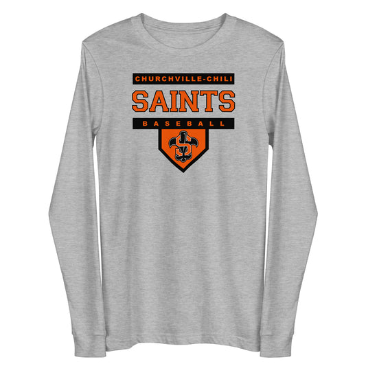 Saints Home Plate Unisex Long Sleeve T-Shirt