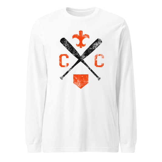 Saints Light Crossed-Up Unisex Long Sleeve T-Shirt
