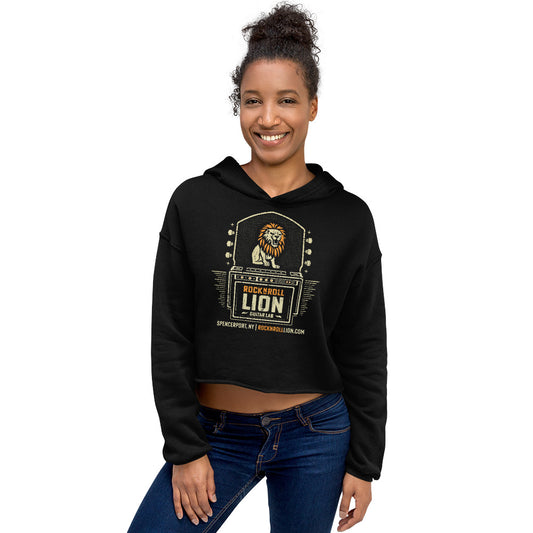 Rock N Roll Lion Crop Hoodie