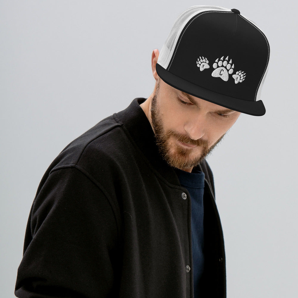 Mambretti & Sons White Paws Logo Trucker Cap