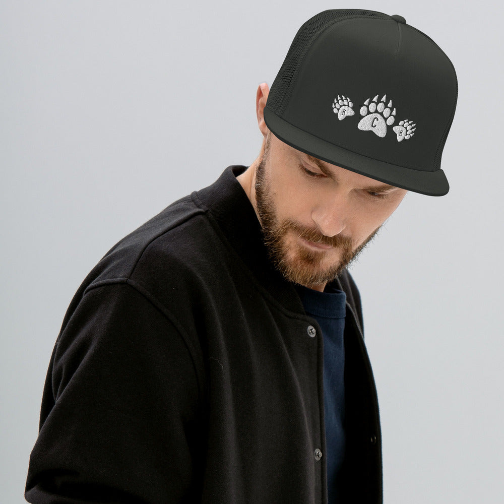 Mambretti & Sons White Paws Logo Trucker Cap