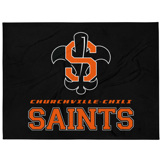 Saints Logo Throw Blanket
