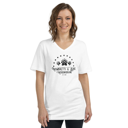 Mambretti & Sons Logo Unisex Short Sleeve V-Neck T-Shirt