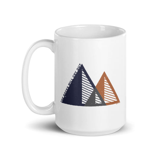 Rocks White glossy mug
