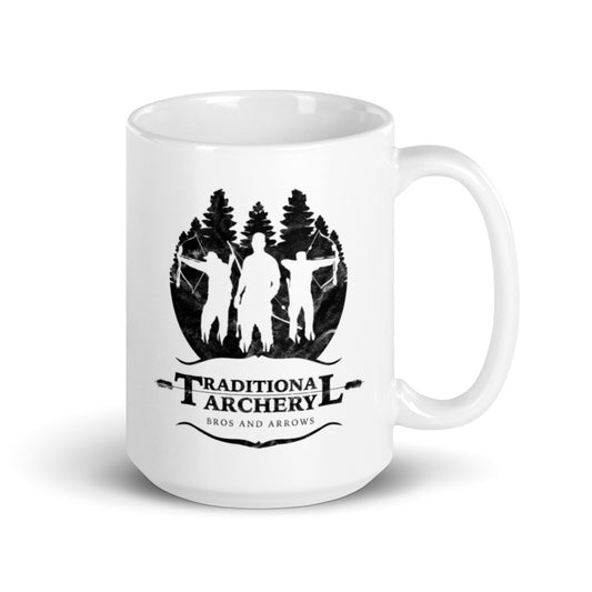 Bros and Arrows White glossy mug