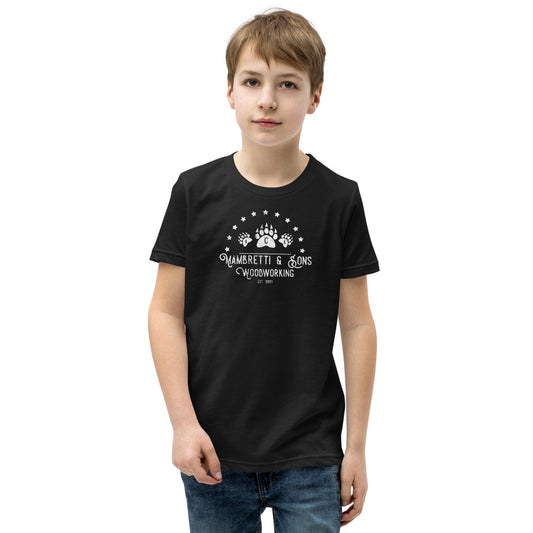 Mambretti & Sons White Logo Youth Short Sleeve T-Shirt